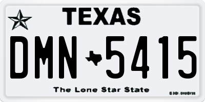 TX license plate DMN5415