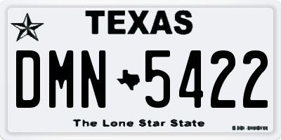 TX license plate DMN5422