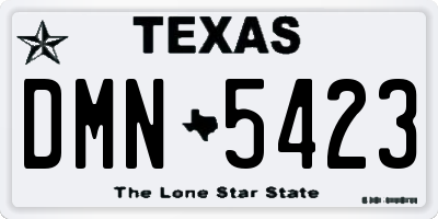 TX license plate DMN5423