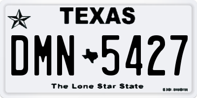 TX license plate DMN5427