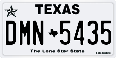 TX license plate DMN5435