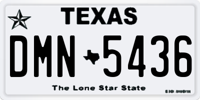 TX license plate DMN5436