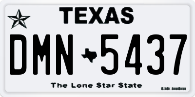 TX license plate DMN5437