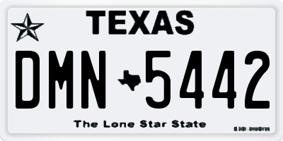 TX license plate DMN5442