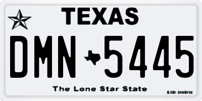 TX license plate DMN5445