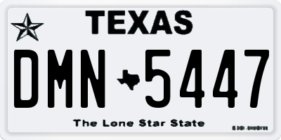 TX license plate DMN5447
