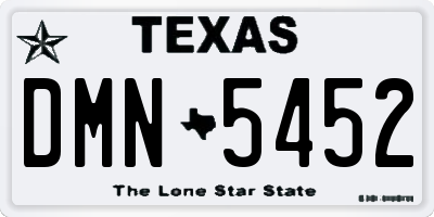 TX license plate DMN5452