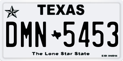 TX license plate DMN5453