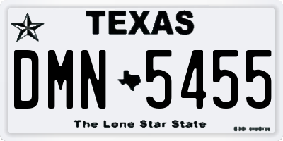 TX license plate DMN5455