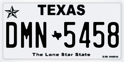 TX license plate DMN5458