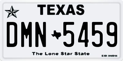 TX license plate DMN5459