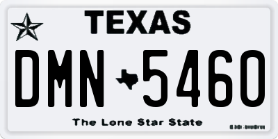 TX license plate DMN5460