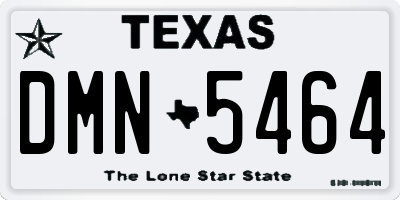 TX license plate DMN5464