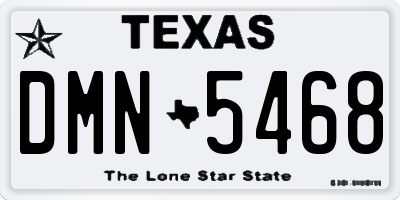 TX license plate DMN5468