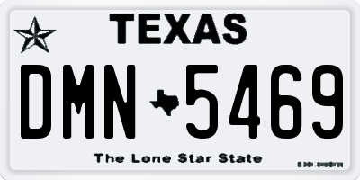 TX license plate DMN5469