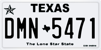 TX license plate DMN5471