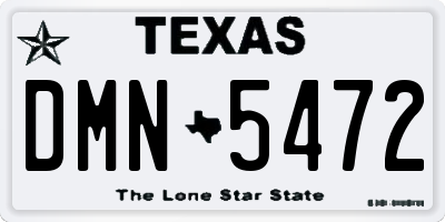 TX license plate DMN5472