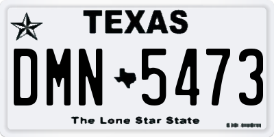 TX license plate DMN5473