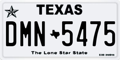 TX license plate DMN5475