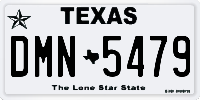 TX license plate DMN5479