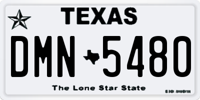 TX license plate DMN5480