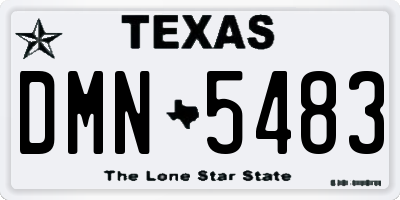 TX license plate DMN5483