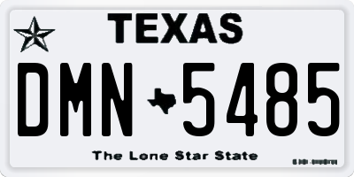 TX license plate DMN5485