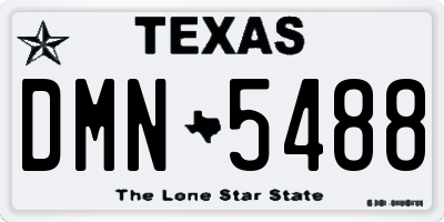 TX license plate DMN5488