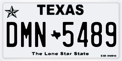 TX license plate DMN5489