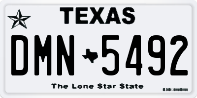 TX license plate DMN5492