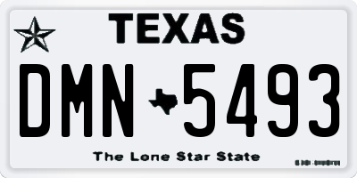 TX license plate DMN5493