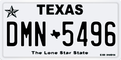 TX license plate DMN5496