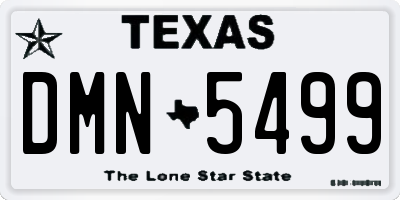 TX license plate DMN5499