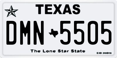 TX license plate DMN5505