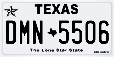 TX license plate DMN5506