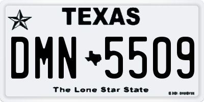 TX license plate DMN5509