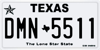 TX license plate DMN5511