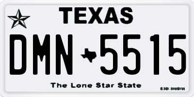TX license plate DMN5515