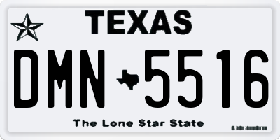 TX license plate DMN5516