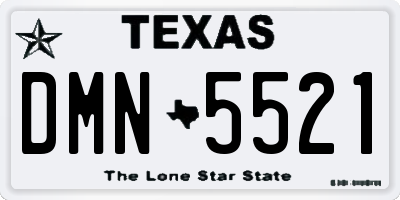 TX license plate DMN5521