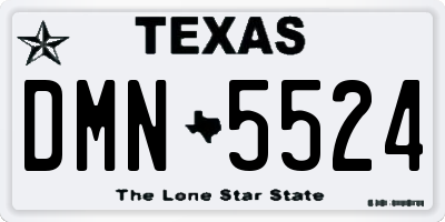 TX license plate DMN5524