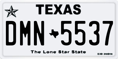 TX license plate DMN5537
