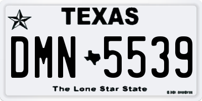 TX license plate DMN5539