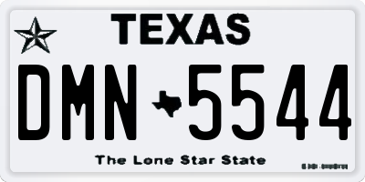 TX license plate DMN5544