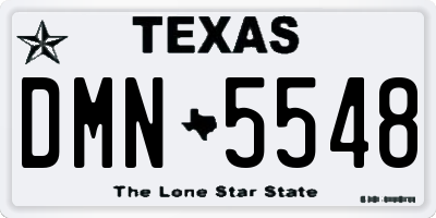 TX license plate DMN5548