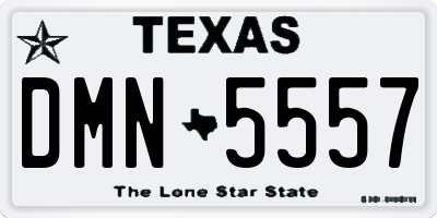TX license plate DMN5557