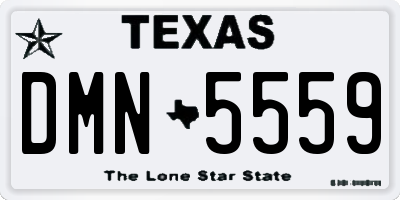 TX license plate DMN5559