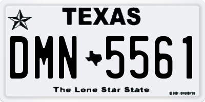 TX license plate DMN5561