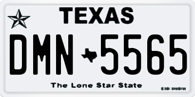 TX license plate DMN5565