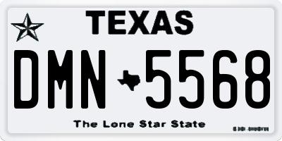 TX license plate DMN5568